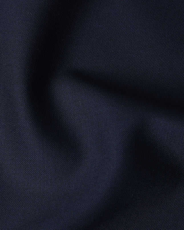 Classic Navy Wool Blend Suiting Fabric 150cm