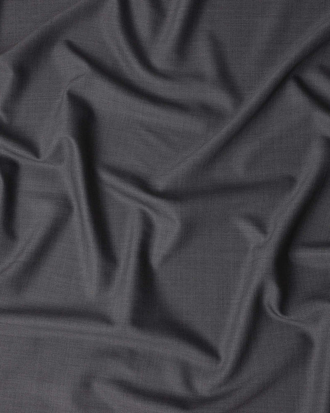 Graphite Grey Wool Blend Suiting Fabric 150cm