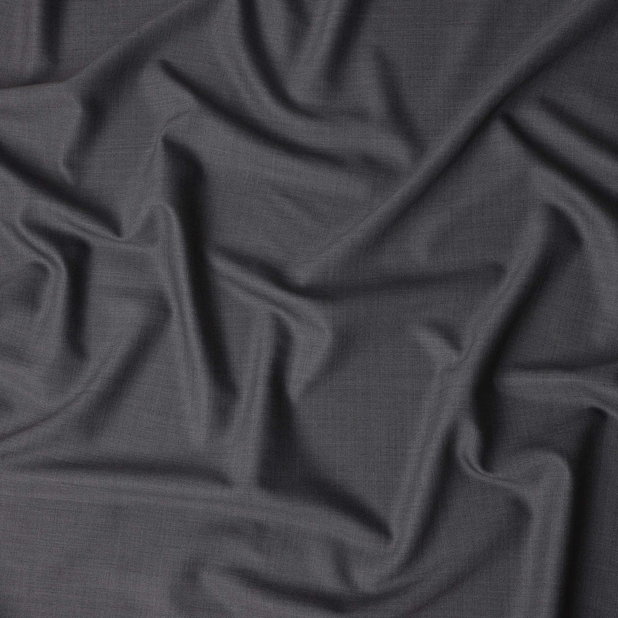 Graphite Grey Wool Blend Suiting Fabric 150cm