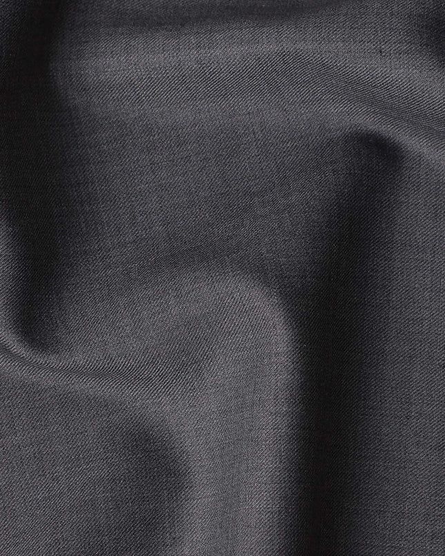 Graphite Grey Wool Blend Suiting Fabric 150cm