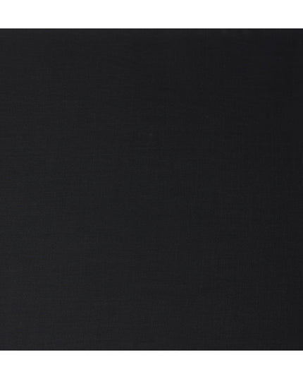 Ebony Black Wool Blend Suiting Fabric 150cm