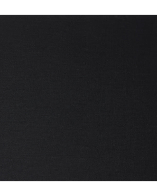 Ebony Black Wool Blend Suiting Fabric 150cm
