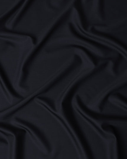 Ink Navy Wool Blend Suiting Fabric 150cm