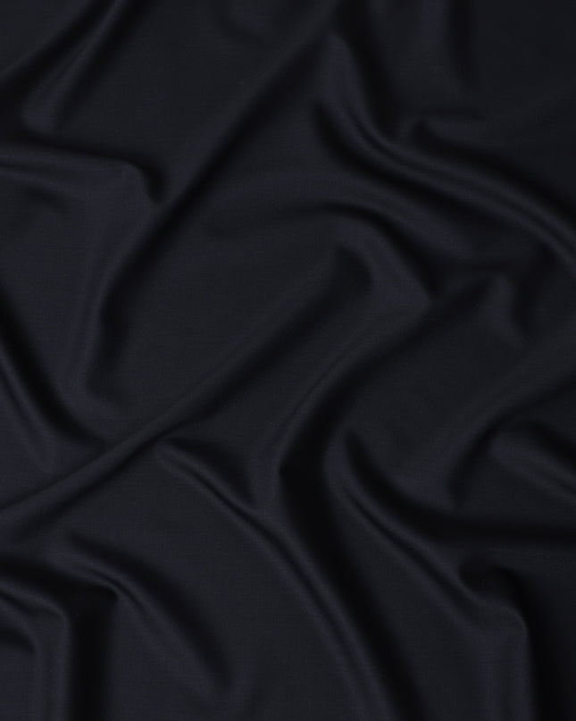 Ink Navy Wool Blend Suiting Fabric 150cm