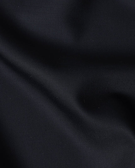 Ink Navy Wool Blend Suiting Fabric 150cm