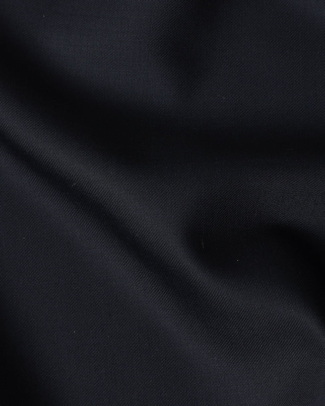 Ink Navy Wool Blend Suiting Fabric 150cm