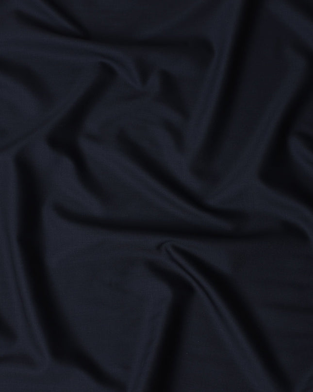 Deep Navy Wool Blend Suiting Fabric 150cm