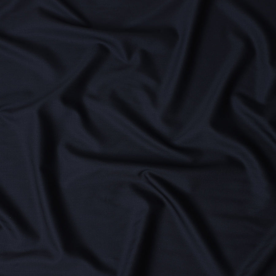 Deep Navy Wool Blend Suiting Fabric 150cm