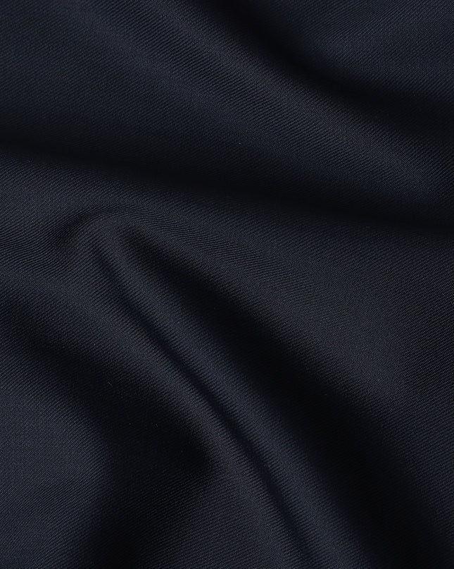 Deep Navy Wool Blend Suiting Fabric 150cm