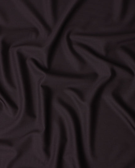 Deep Maroon Wool Blend Suiting Fabric 150cm