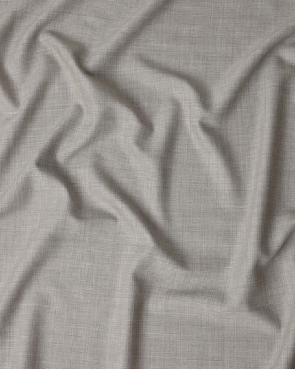 Pebble Grey Wool Blend Suiting Fabric 150cm
