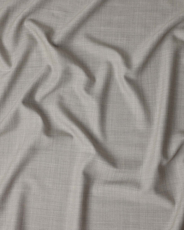 Pebble Grey Wool Blend Suiting Fabric 150cm
