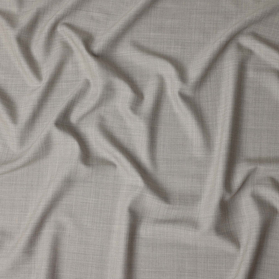 Pebble Grey Wool Blend Suiting Fabric 150cm