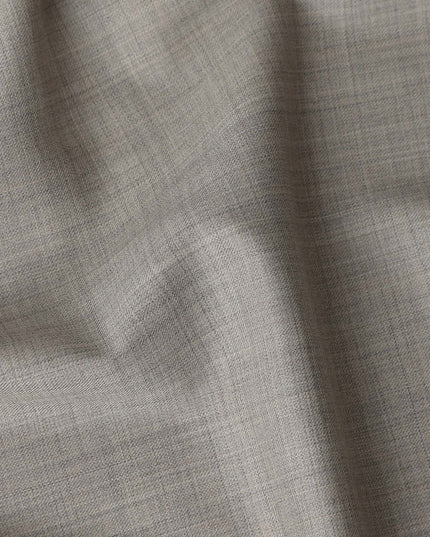 Pebble Grey Wool Blend Suiting Fabric 150cm