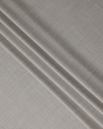 Pebble Grey Wool Blend Suiting Fabric 150cm