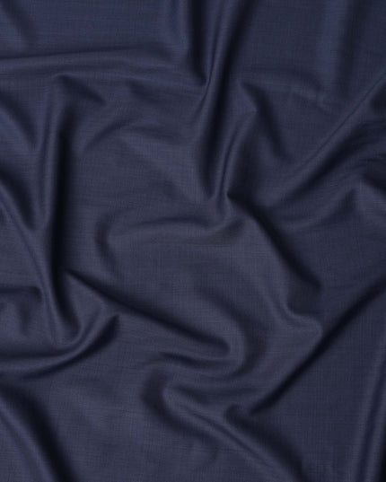 Indigo Blue Wool Blend Suiting Fabric 150cm
