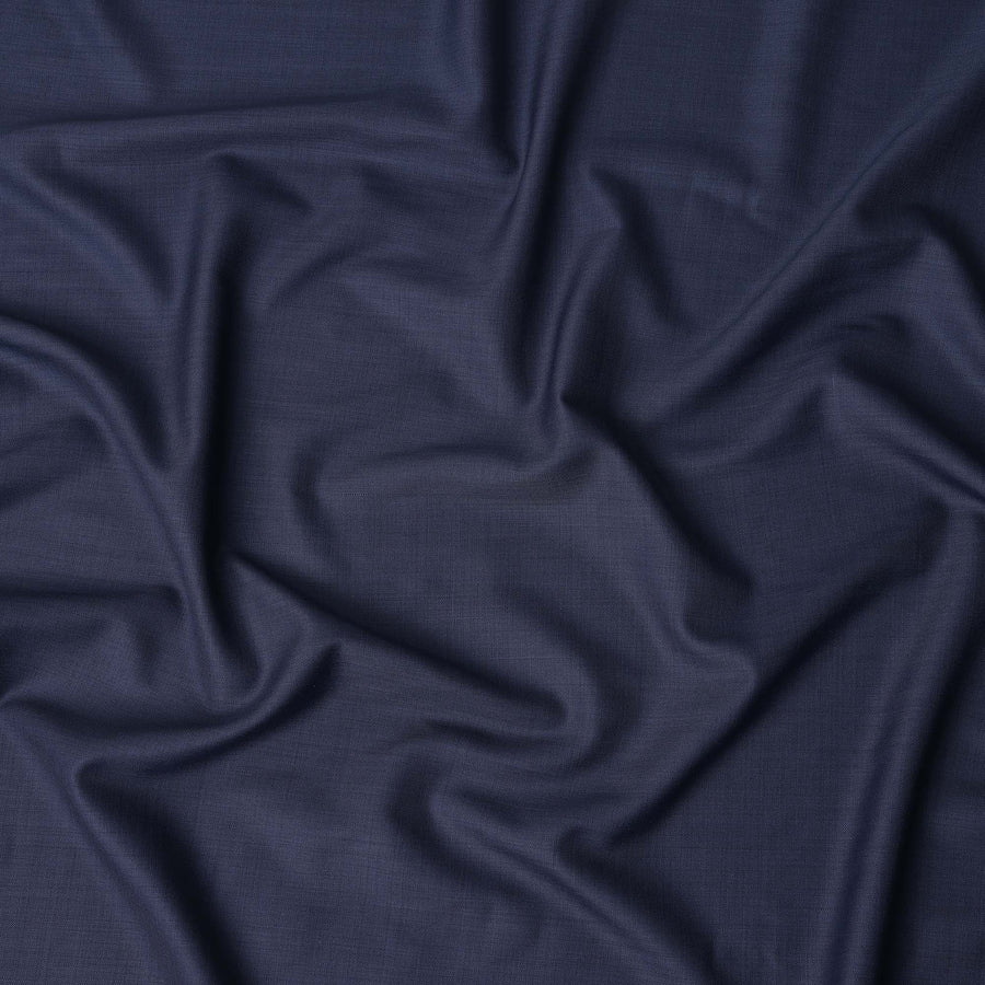 Indigo Blue Wool Blend Suiting Fabric 150cm