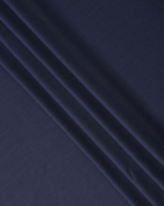 Indigo Blue Wool Blend Suiting Fabric 150cm