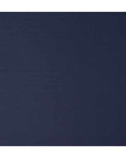 Indigo Blue Wool Blend Suiting Fabric 150cm