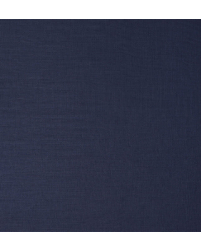Indigo Blue Wool Blend Suiting Fabric 150cm