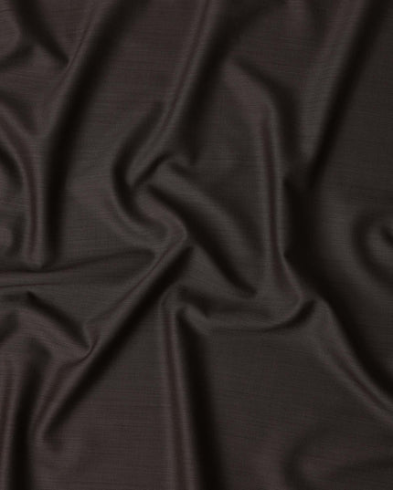 Espresso Brown Wool Blend Suiting Fabric 150cm
