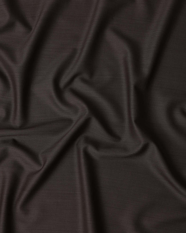 Espresso Brown Wool Blend Suiting Fabric 150cm