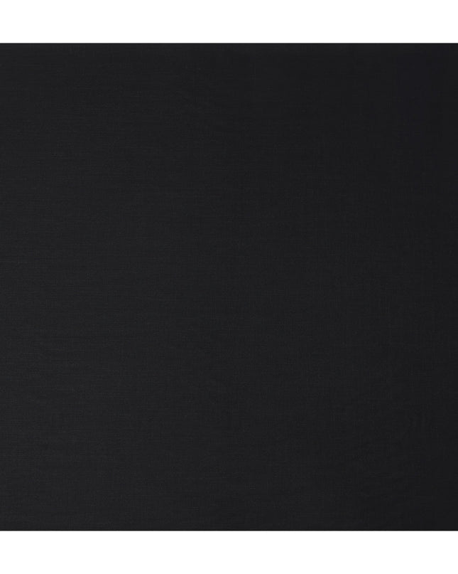 Raven Black Wool Blend Suiting Fabric 150cm