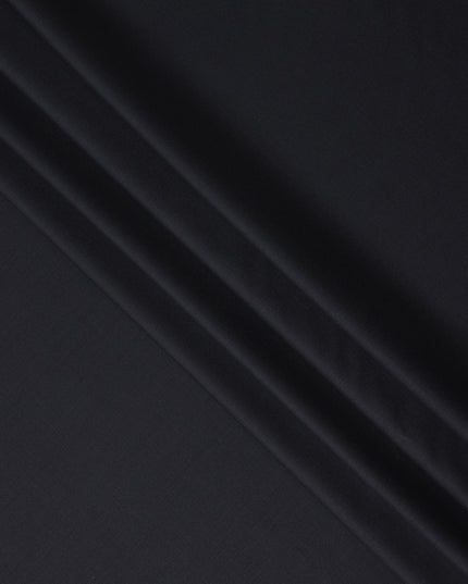 Midnight Black Wool Blend Suiting Fabric 150cm