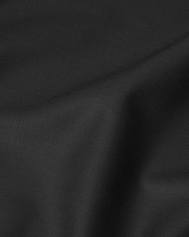 Obsidian Black Wool Blend Suiting Fabric 150cm
