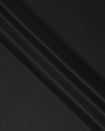 Obsidian Black Wool Blend Suiting Fabric 150cm