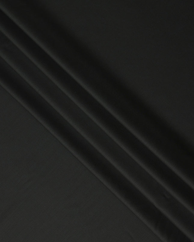 Obsidian Black Wool Blend Suiting Fabric 150cm