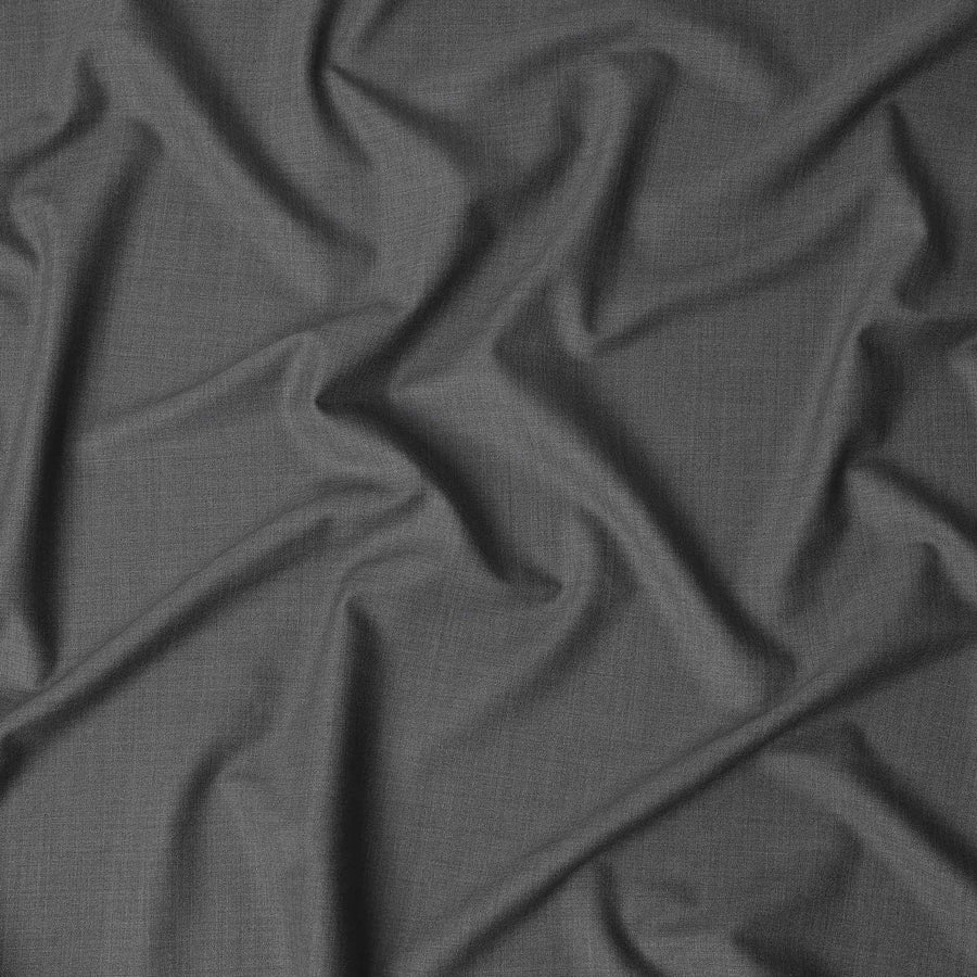 Smoke Grey Wool Blend Suiting Fabric 150cm