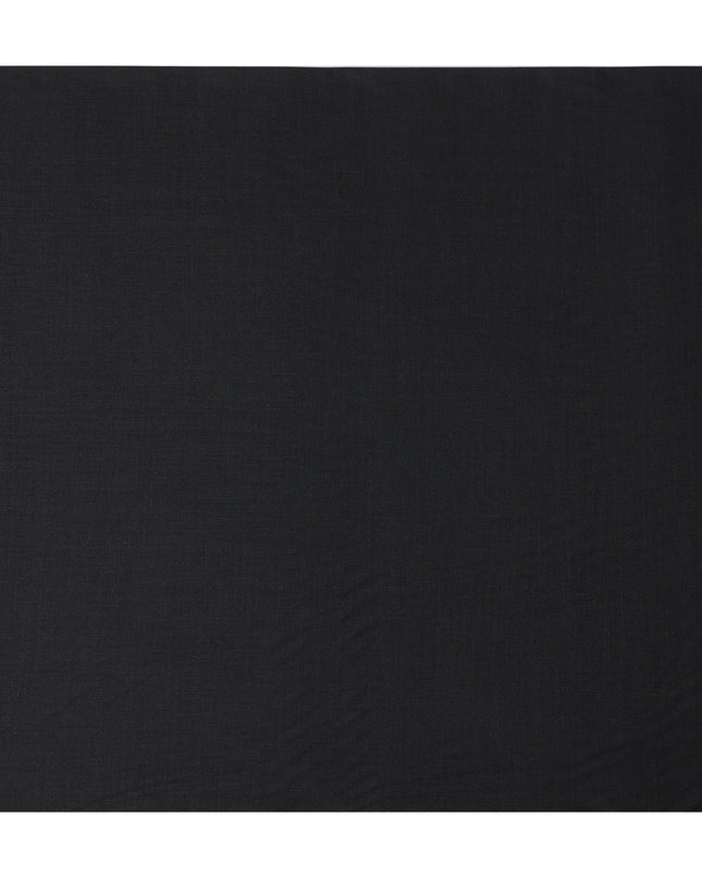 Carbon Black Wool Blend Suiting Fabric 150cm
