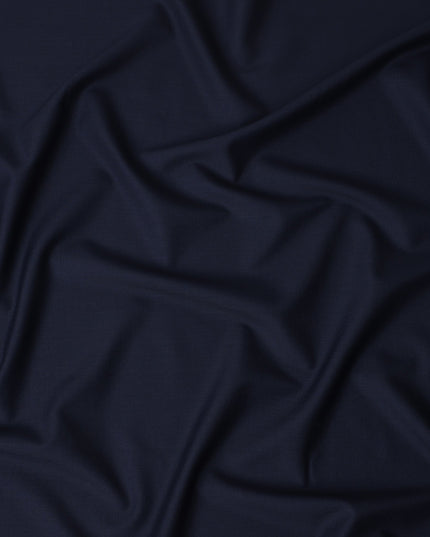 Midnight Blue Wool Blend Suiting Fabric 150cm