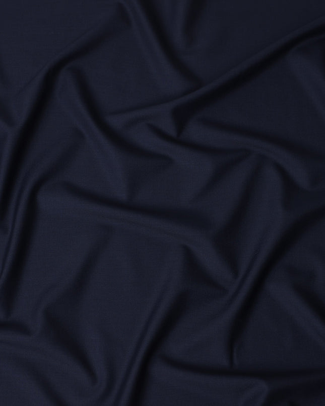 Midnight Blue Wool Blend Suiting Fabric 150cm