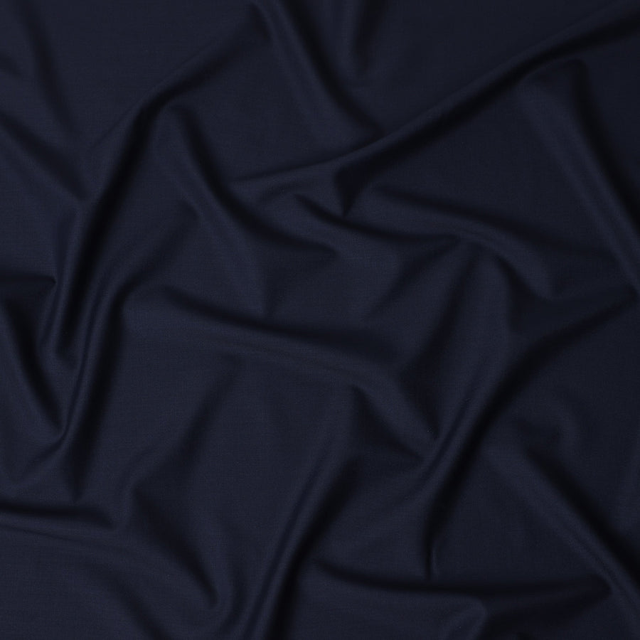 Midnight Blue Wool Blend Suiting Fabric 150cm