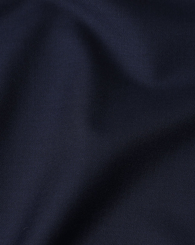 Midnight Blue Wool Blend Suiting Fabric 150cm