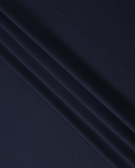 Midnight Blue Wool Blend Suiting Fabric 150cm