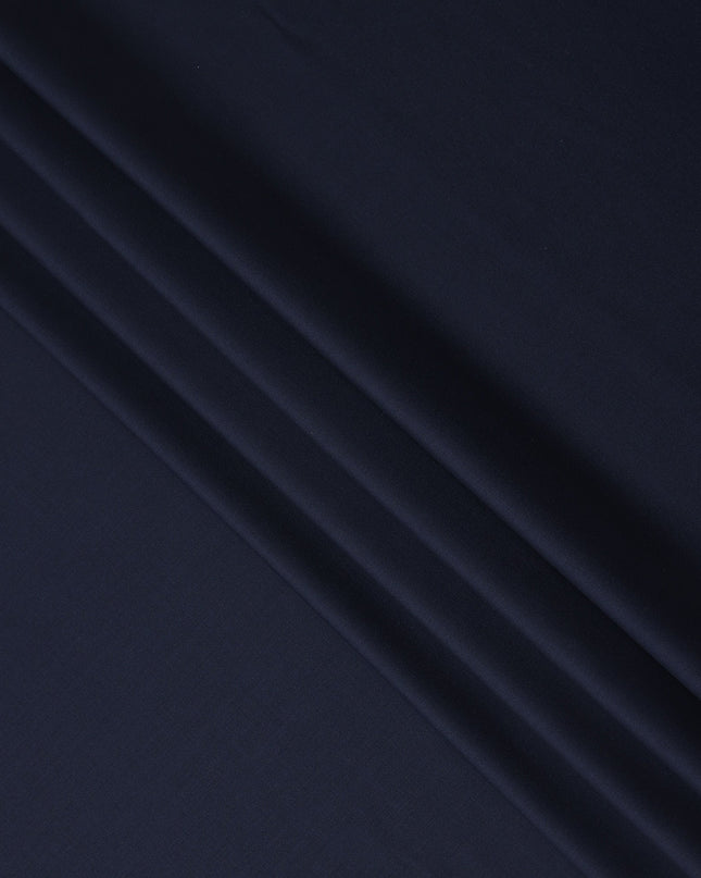 Midnight Blue Wool Blend Suiting Fabric 150cm
