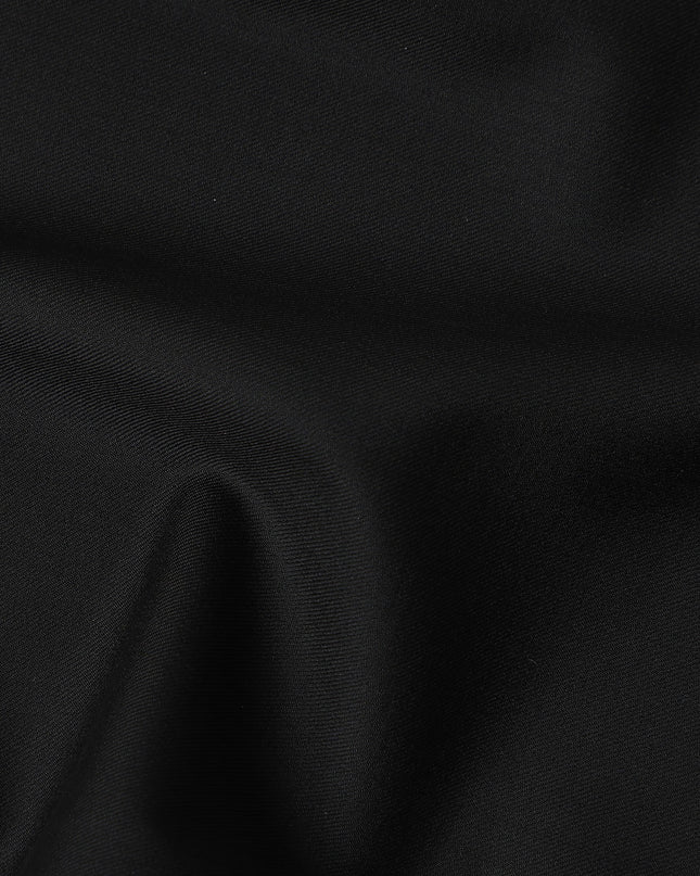 Onyx Black Wool Blend Suiting Fabric 150cm