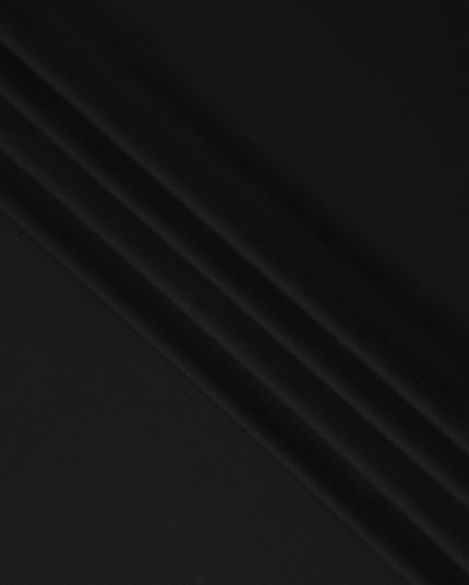 Onyx Black Wool Blend Suiting Fabric 150cm