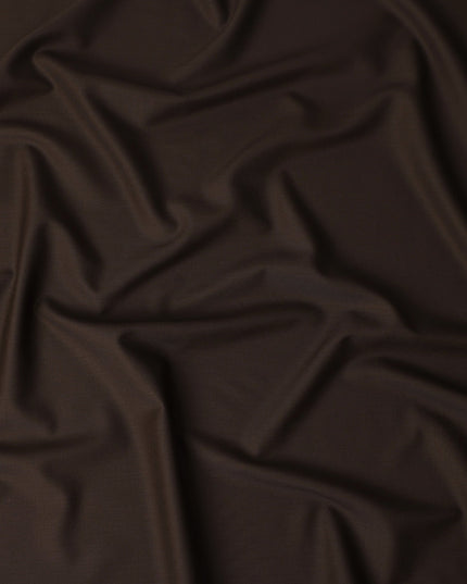 Chocolate Brown Wool Blend Suiting Fabric 150cm