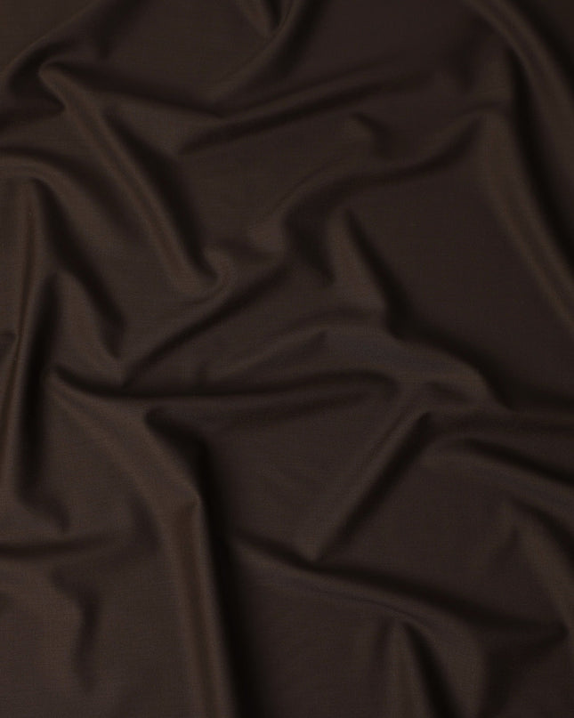 Chocolate Brown Wool Blend Suiting Fabric 150cm