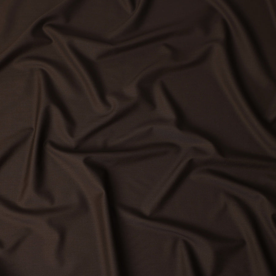 Chocolate Brown Wool Blend Suiting Fabric 150cm
