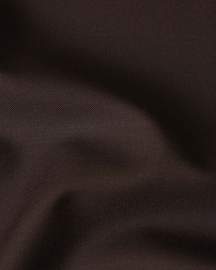 Chocolate Brown Wool Blend Suiting Fabric 150cm