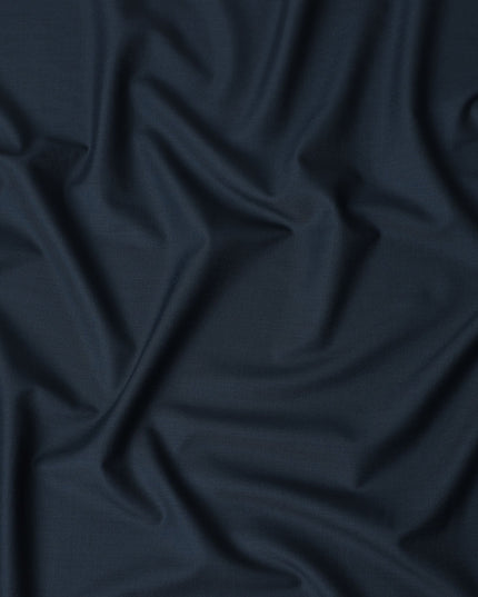 Prussian Blue Wool Blend Suiting Fabric 150cm