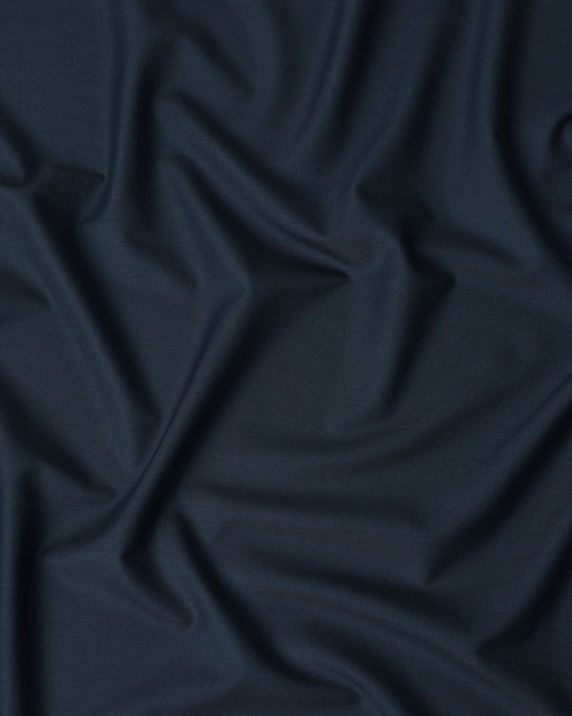 Prussian Blue Wool Blend Suiting Fabric 150cm