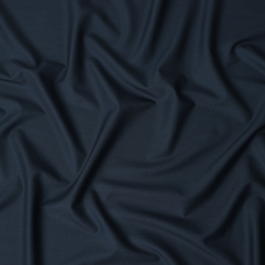 Prussian Blue Wool Blend Suiting Fabric 150cm