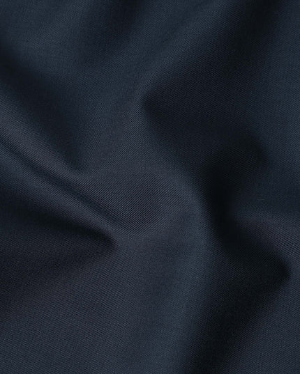 Prussian Blue Wool Blend Suiting Fabric 150cm