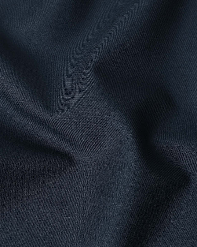 Prussian Blue Wool Blend Suiting Fabric 150cm